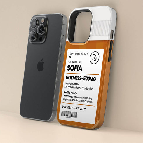 Personalized Funny Prescription Pill Bottle iPhone Case